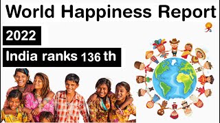 World Happiness Report 2022 | India Ranks 136