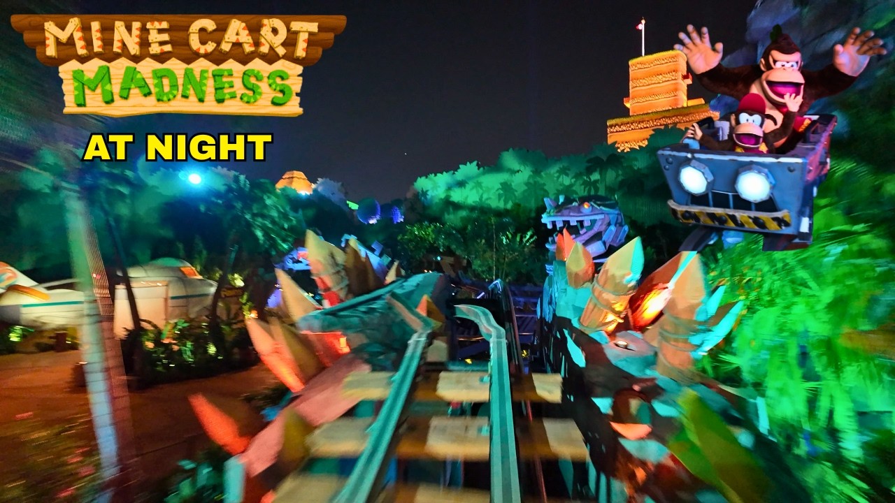 Donkey Kong Mine-Cart Madness NIGHT POV at Epic Universe full ride pov 2025 [4K]
