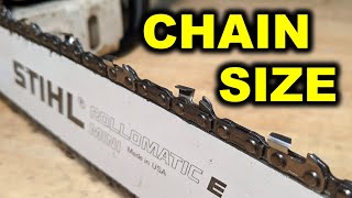 CHAINSAW 101  How to buy the proper chain for a saw  Drive Links Pitch Gauge Cutter correct size