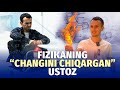 Uyga vazifasiz bolalarga fizikani o‘rgatayotgan o‘qituvchi