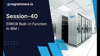 ERROR Built-In Function In IBM i
