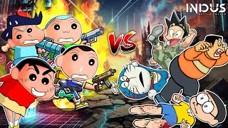 Shinchan Team Vs Doraemon Team In Indus Battle Royale Who Will Win? Shinchan In Indus Game