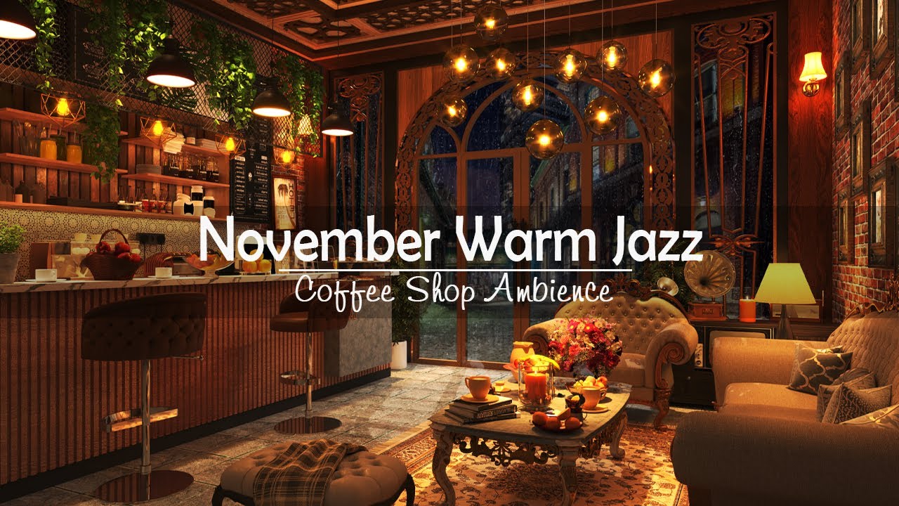 ⁣Cozy Rainy Night Jazz | Cozy Coffee Shop Ambience with Relaxing Warm Piano Jazz Music for Work,Study