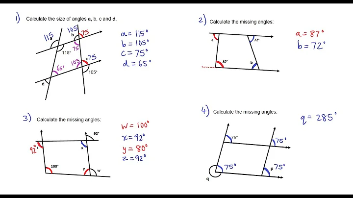 Calculating Angles on Parallel Lines