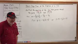 2.3.4 Linear Functions & Their Graphs – Point-Slope Form of the Equation of a Line, Part 2