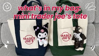 what's in my mini trader joe's tote bags! viral $3 bag [cute, aesthetic]