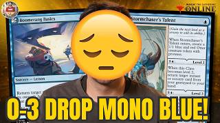 (0-3 DROP) Mono Blue 4x Stormchaser's Talent 4x Boomerang Basics! | Legacy MTGO League 15/04/2026