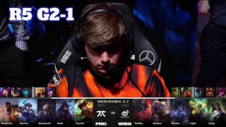 FNC vs WBG - Game 1 | Day 9 LoL Worlds 2023 Swiss Stage | Fnatic vs Weibo Gaming G1 full