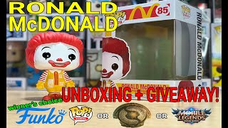 FUNKO POP! RONALD McDONALD - Unboxing + Giveaways