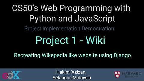 HarvardX: CS50W - Project 1 - Wiki