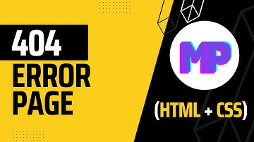 404 Error Page HTML & CSS | How to Create a 404 Error Page | HTML | CSS |