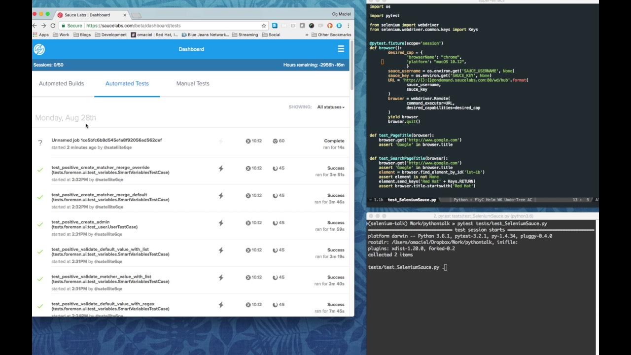 Using Python + Selenium on SauceLabs - YouTube