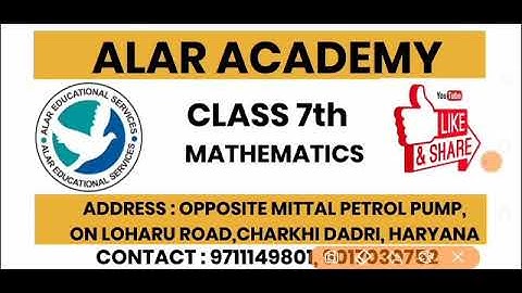 ALAR ACADEMY|CLASS 7|Mathematics|CHAPTER 5|RATIONAL NUMBERS| EXERCISE 5.2|REVISION| PART 2