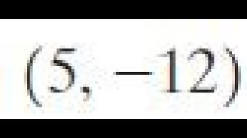 the point P on the unit circle that corresponds to (5,12)