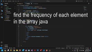 Program to find the frequency of each element in the array   java tutorial for beginners in hindi