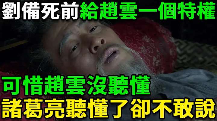 劉備臨死前，給了趙雲一個特權，可惜趙雲沒聽懂，諸葛亮聽懂了卻不敢說 - 天天要聞