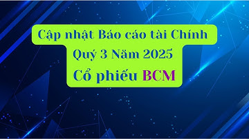 Cập nhật Báo cáo tài chính Quý 3 Năm 2025 của cổ phiếu BCM