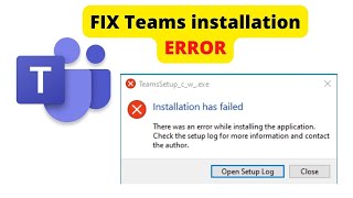 Installation Has Failed Microsoft Teams There Was an Error While Installing the Application. screenshot 3