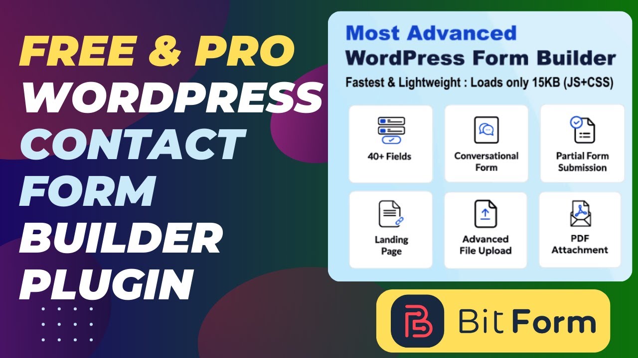 Free Advanced WordPress Contact Form Builder Plugin | Free & Pro Bit ...