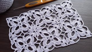 Простой  КВАДРАТНЫЙ МОТИВ вязание крючком для новичков мастер-класс How to Crochet for Beginners