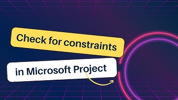 Filter for Constraint Types that are not “As Soon As Possible” in Microsoft Project