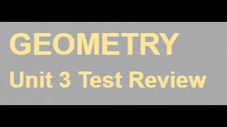 Geometry Chapter 3 Review