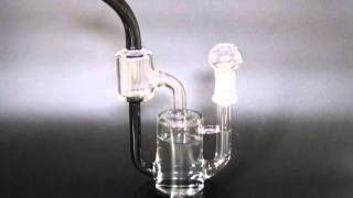 Black base and black mouthpiece Glass oil rigs