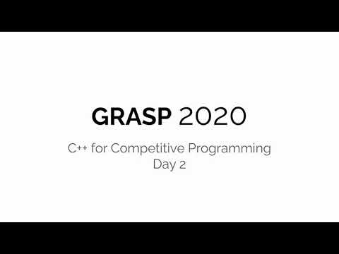 C++ for Competitive Programming 2020 - Day 2 - YouTube