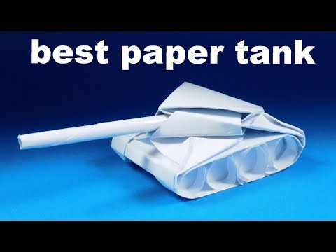 Kağıt bir Tank Yapmak nasıl. Origami tank