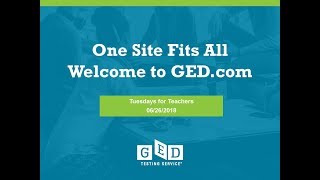 One Site Fits All – Welcome to GED.com