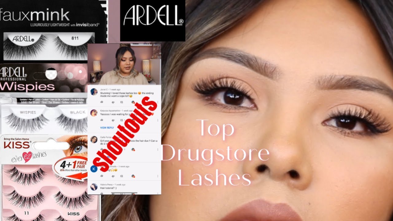TOP AFFORDABLE DRUGSTORE LASHES || ARDELL LASHES LASHES TRY ON || AdhayGlam