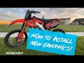 How to install New Graphics on your dirtbike! 2006 CR250 🤘🏽