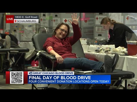 ABC7 Great Chicago Blood Drive continues on second and final day at locations across area