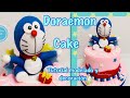 Pastel Doraemon modelado fondant y esferas de tecnopor (Tutorial Decoración Cake)