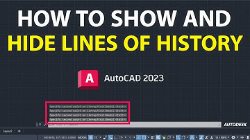 how to show and hide lines of history in autocad2023 || autocad tutorial