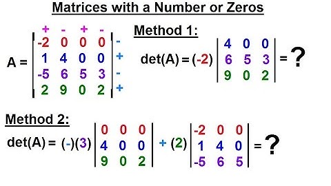 Linear Algebra: Ch 2 - Determinants (39 of 48) Determinant of Matrices with A lot of Zeros