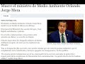 Matan a Orlando Jorge mera ministro de medio ambiente