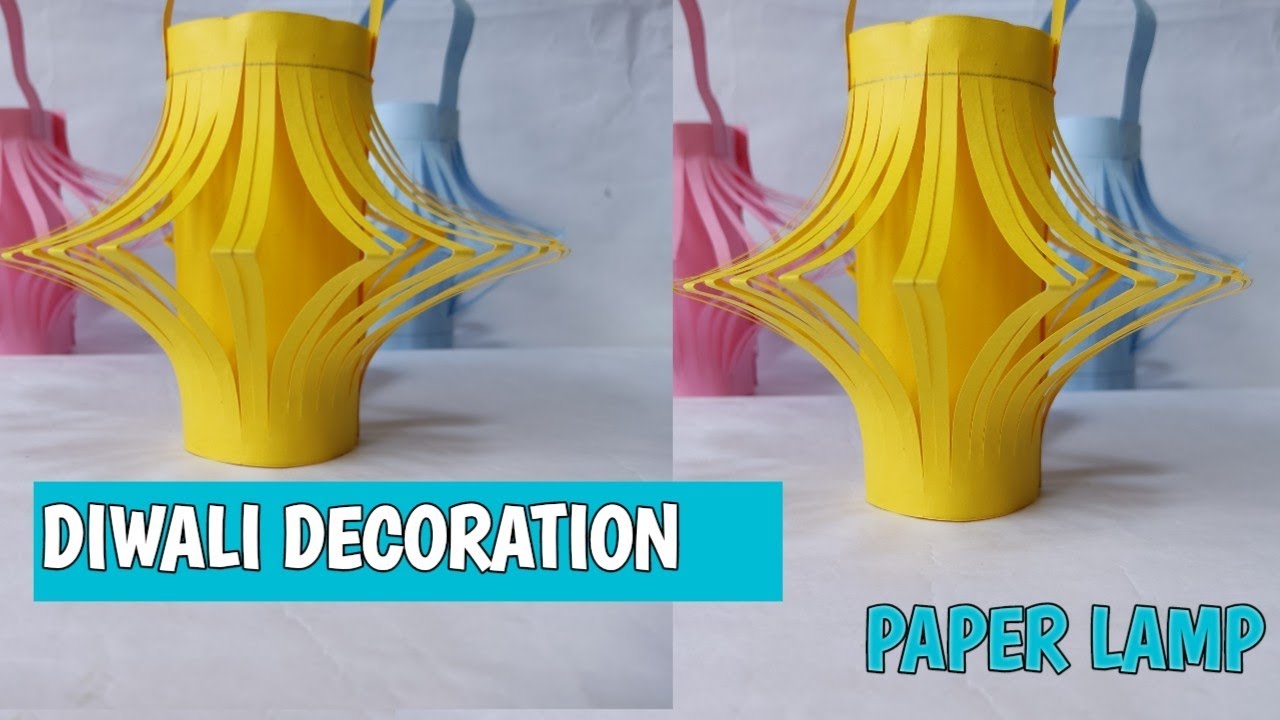 DIWALI DECORATION IDEAS !! PAPER LAMP!! FESTIVE SEASON DECORATION IDEAS