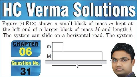 Figure (6-E12) shows a small block of mass m kept at the left end of a larger block of mass