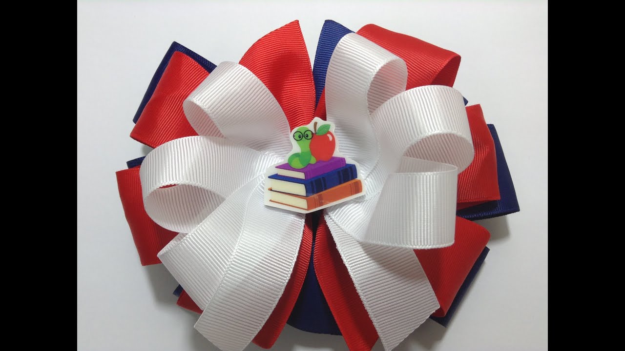 Regreso a clases moño  grande preescolar 2 VIDEO No. 342