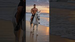 Beach Ride Vibes 🐎🌅 | Pure FreedomSunset Horse Ride — Real Feel 💫#youtubeshorts