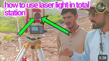how to use laser light in kolida total station 442