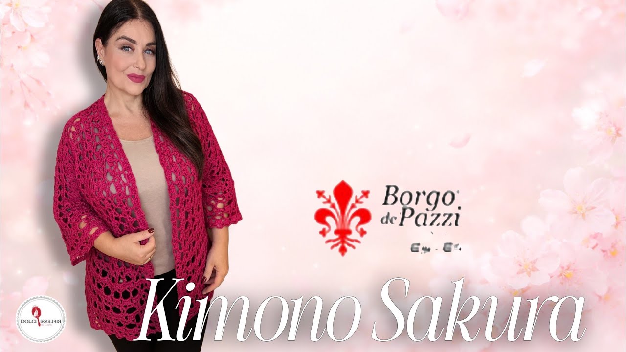 Giacca Kimono Sakura all’Uncinetto 🌸 Adatta a Tutte