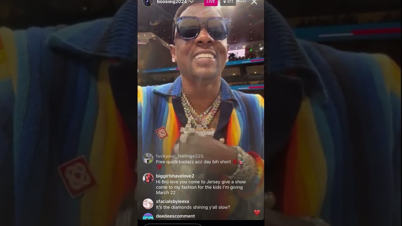 Boosie Badazz surprised Atlanta Hawk crowd showed up with YFN Lucci to the game courtside