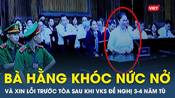 Bà Nguyễn Phương Hằng khóc nức nở, xin lỗi trước tòa sau khi VKS đề nghị mức án 3 - 4 năm tù | VTs