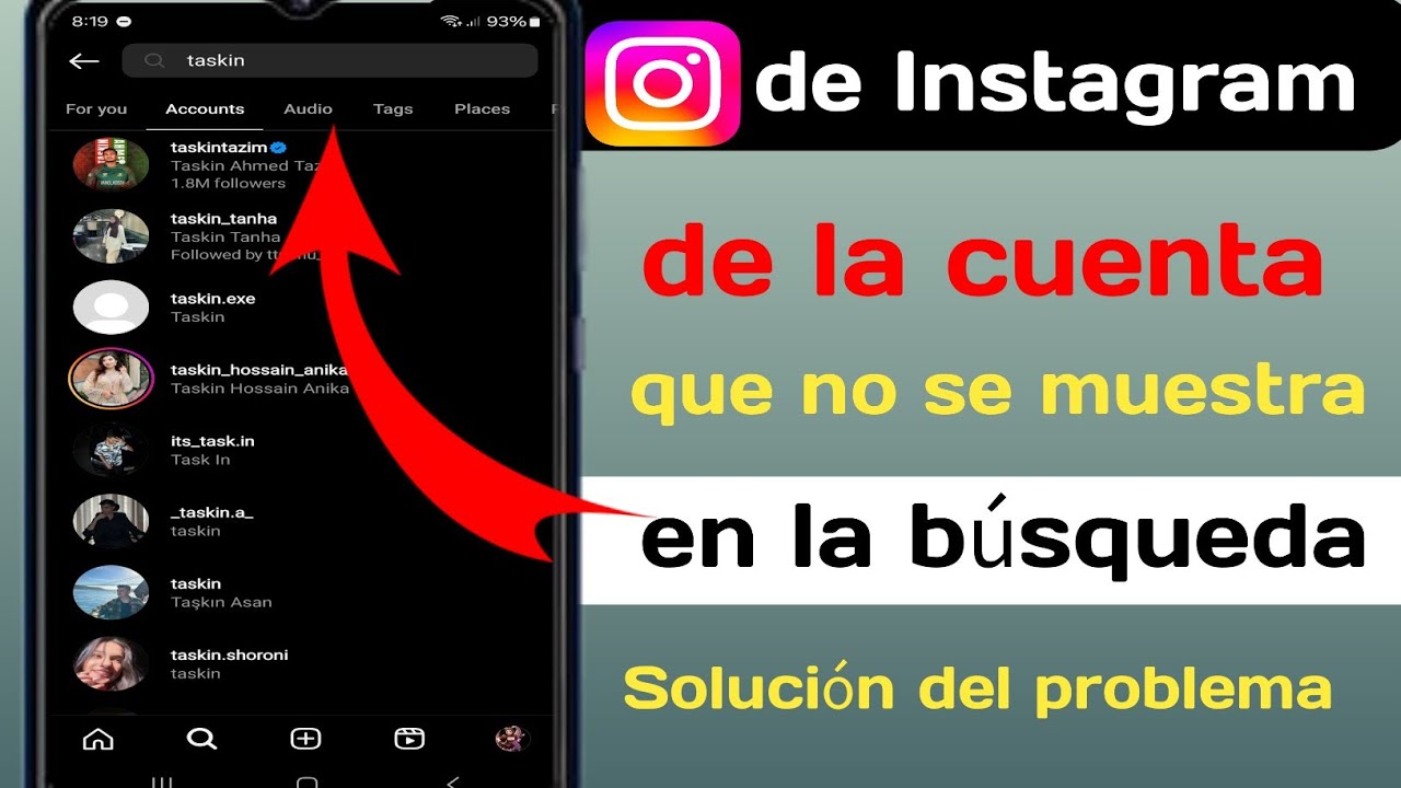 Arreglar la cuenta de Instagram que no se muestra en la búsqueda ...