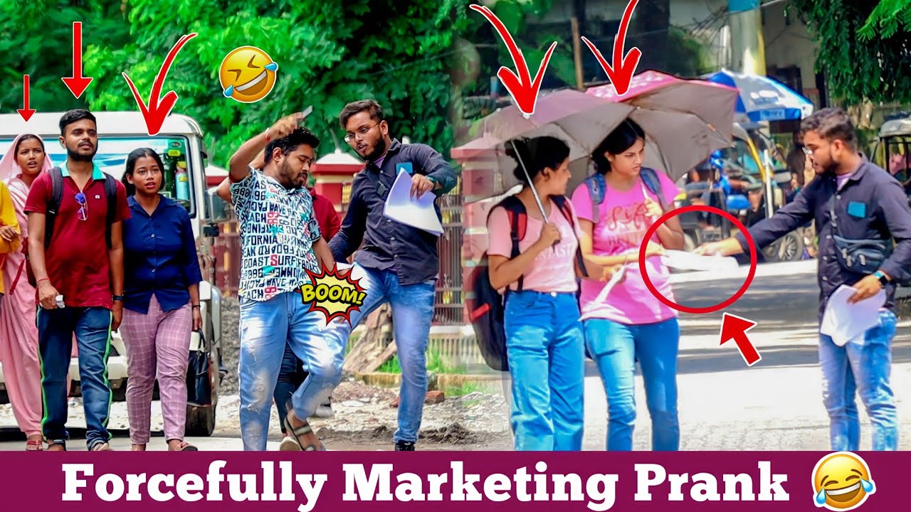 Forcefully Marketing prank 🤣 || Giving White Blank Paper Selling Prank 😂 