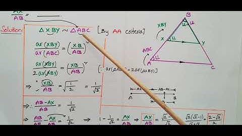 Example9-the line segment XY is parallel to side AC of Δ ABC and it divides the triangle into two ..