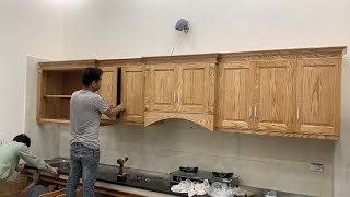 Excellent woodworking skills  Extremely smart carpenter Build A Modern Kitchen Cabinets Beautiful