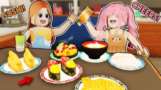 Kumain kami ng BESTFRIEND ko ng SUSHI | ROBLOX Conveyor Sushi Restaurant